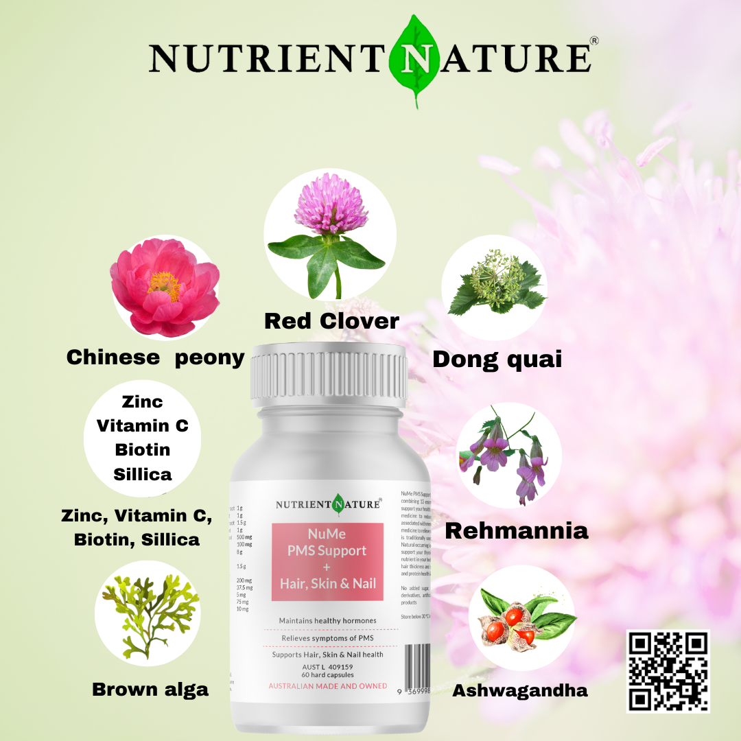 NuMe PMS Support + Hair, Skin & Nail